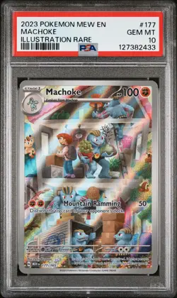 2023 Pokemon Mew EN-151 Machoke Illustration Rare PSA 10 #177 - Image 1