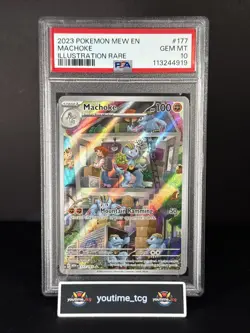2023 Pokemon Mew En-151 Illustration Rare Machoke #177 PSA 10 - Image 1