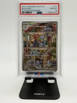 2023 Pokemon Mew EN-151 Machoke #177 Illustration Rare PSA 10 - Image 1