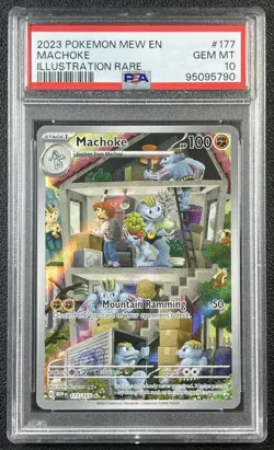 MACHOKE PSA 10 2023 POKEMON MEW EN #177/165 ILLUSTRATION RARE IR 790 - Image 1