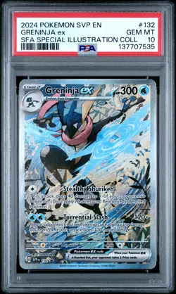 2024 POKEMON SHROUDED FABLE SPECIAL ILLUSTRATION COLLECTION GRENINJA EX PSA 10 - Image 1