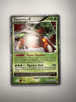 Pokemon TCG Torterra LV.X Holo Rare Gold Star Diamond & Pearl Card 122/130 LP - Image 1