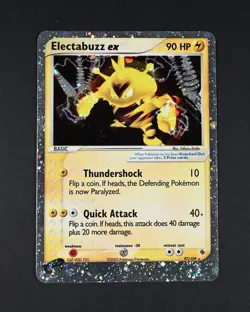 Double Swirl, LP+ Electabuzz Ex Holo 97/109 Ruby and Sapphire Pokemon Card - Image 1