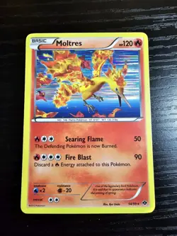 Moltres 14/99 Next Destinies Holo Rare Pokemon Card - NM/LP - Image 1