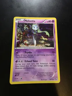 Meloetta 78/113 Legendary Treasures Holo Rare Pokemon Card - NM - Image 1