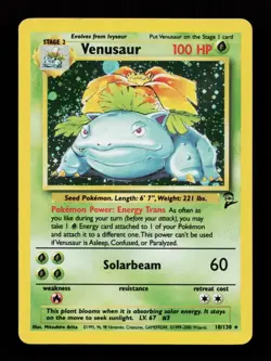 Venusaur 18/130 Holo Rare Base Set 2 Pokemon Card - Image 1