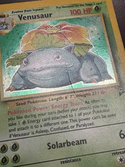 Venusaur 18/130 Holo Rare Base Set 2 Pokemon Card - Image 3