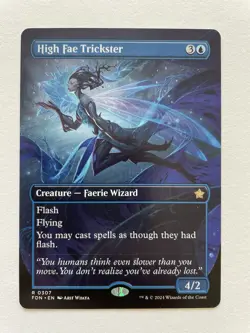 MTG High Fae Trickster BORDERLESS 0307 FDN - Image 1