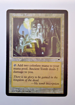 MtG Magic the Gathering Karte Ancient Tomb Tempest rare Englisch EX - Image 1