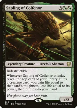 Sapling of Colfenor: MtG Magic the Gathering Commander 2021 Rare - Image 1