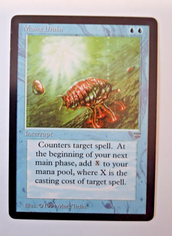MtG Magic the Gathering Karte Mana Drain Legends EX+ rare Englisch - Image 1