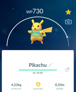 !!! Pokemon GO NEW JEJU ISLAND Blue Shirt PIKACHU Trade South Korea Tausch !!! - Image 1
