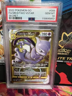 Pokemon Mewtwo VSTAR Secret Rare 086/078 Pokemon GO Holo PSA 10 English - Image 1