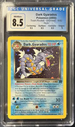 Dark Gyarados #8/82 Team Rocket Holo Pokemon Vintage CGC 8.5 - Image 1