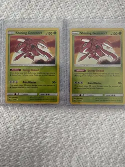 2x Shining Genesect 9/73 Holo Pokemon TCG Shining Legends Basic English Cards - Image 1