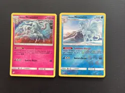 Alolan Ninetales 28/147 Reverse Holo + Team Up 111/181 Holo Pokemon Card Lot - Image 1