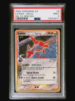 2005 Pokemon Latias EX Delta Species Holo Rare #8 PSA 9 Mint - Image 1