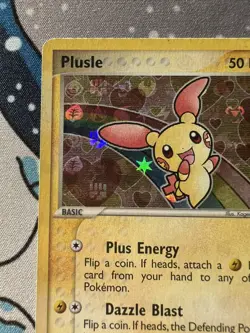 ✨Plusle 69/101 NM EX Hidden Legends Holo Pattern bleed Pokemon TCG✨ - Image 2