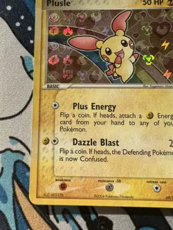 ✨Plusle 69/101 NM EX Hidden Legends Holo Pattern bleed Pokemon TCG✨ - Image 3