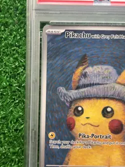 Pokemon PSA 9 Pikachu with Grey Felt Hat SVP 085 Pokemon X Van Gogh Promo - Image 3