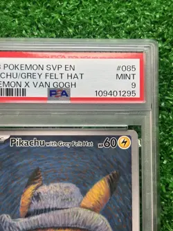 Pokemon PSA 9 Pikachu with Grey Felt Hat SVP 085 Pokemon X Van Gogh Promo - Image 4