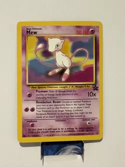 Pokemon Mew Black Star Promo Card WOTC #8 LP+ - Image 1