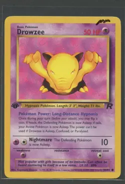 Drowzee 1. Edition | Team Rocket 54/82 | Pokemon Karte EN NM Traumato WOTC - Image 1