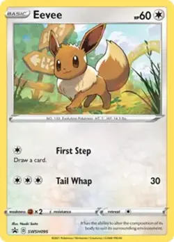 Eevee - SWSH095 - Pokemon Sword & Shield Promo Ultra Rare Holo Card NM - Image 1