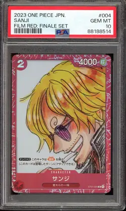 One Piece Japanese Sanji ST01-004 Foil Film Red: Finale Set - PSA 10 🇺🇸 - Image 1