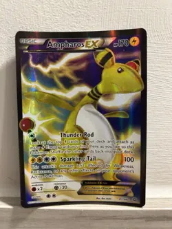 Pokemon TCG Ampharos EX XY Ancient Origins Holo Card 87/98 Full Art - Image 1