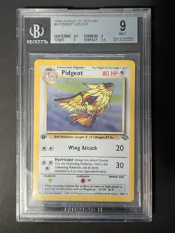 1999 Pokemon Jungle Pidgeot 8/64 1st Edition Holo WOTC Vintage BGS 9 - Image 1