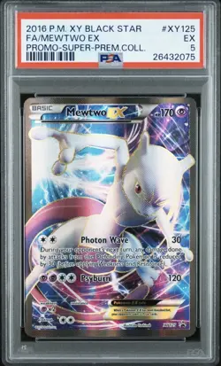 Pokemon 2016 XY Super Premium Collection Mewtwo EX Black Star Promo #XY125 - Image 3