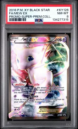 2016 Pokemon XY126 Promo Super Premium Collection Mew EX PSA 8 NM-Mint - Image 1