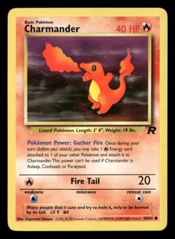 Charmander - 50/82 - Common - Team Rocket - Pokemon Card - LP - Image 1