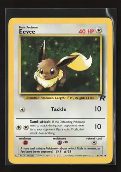 Eevee 55/82 Common Team Rocket Pokemon LP - Image 2