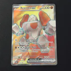 Regirock ex 214/182 Ultra Rare Full Art NM Pokemon TCG SV10: Destined Rivals - Image 1