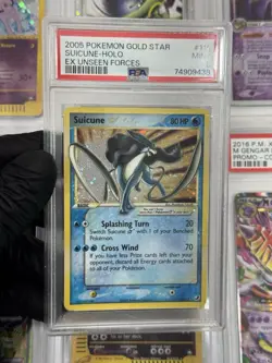 PSA 9 Suicune Gold Star EX #115/115 Unseen Forces Holo Ultra Rare Mint Pokemon - Image 1