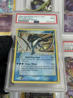 PSA 9 Suicune Gold Star EX #115/115 Unseen Forces Holo Ultra Rare Mint Pokemon - Image 4