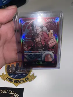 Bandai One Piece Card Game Monkey D. Luffy Leader Holo ST01-001 - Image 2