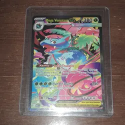 Pokemon Mega Venusaur EX Me01: Mega Evolution 177/132 Full Art Holo Rare Card - Image 1