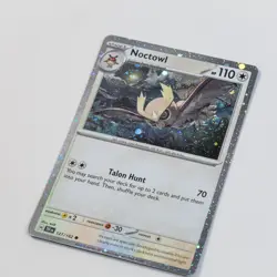 Pokemon - Noctowl 127/162 - Temporal Forces - Cosmos Foil Promo Card W/ Swirls - Image 3