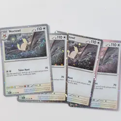 Pokemon - Noctowl 127/162 - Temporal Forces - Cosmos Foil Promo Card W/ Swirls - Image 4