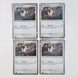 Pokemon - Noctowl 127/162 - Temporal Forces - Cosmos Foil Promo Card W/ Swirls - Image 5