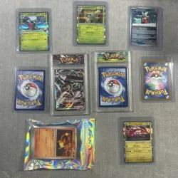 2 Random Authentic Pokemon Slabs, 6 Shiny Holo Top Loaded And 1 Pack Of 50 Cards - Image 1