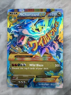Mega M Charizard EX HOLO Pokemon Card 108/111 Flashfire HP 230 Ultra Rare - Image 1