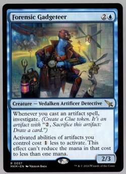 Forensic Gadgeteer 0057 Non Foil Rare Murders at Karlov Manor MTG NM - Image 1