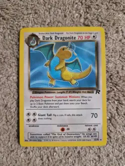 Dark Dragonite 22/82 Team Rocket Non-Holo Rare Pokemon Card LP/P - Image 1