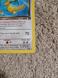Dark Dragonite 22/82 Team Rocket Non-Holo Rare Pokemon Card LP/P - Image 3