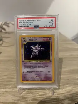 1999 Pokemon Fossil #6/62 Haunter-Holo 1st Edition PSA 9 - Image 1