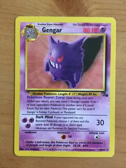 Pokemon - GENGAR 20/62 - Fossil - Rare - MP/HP - Image 1